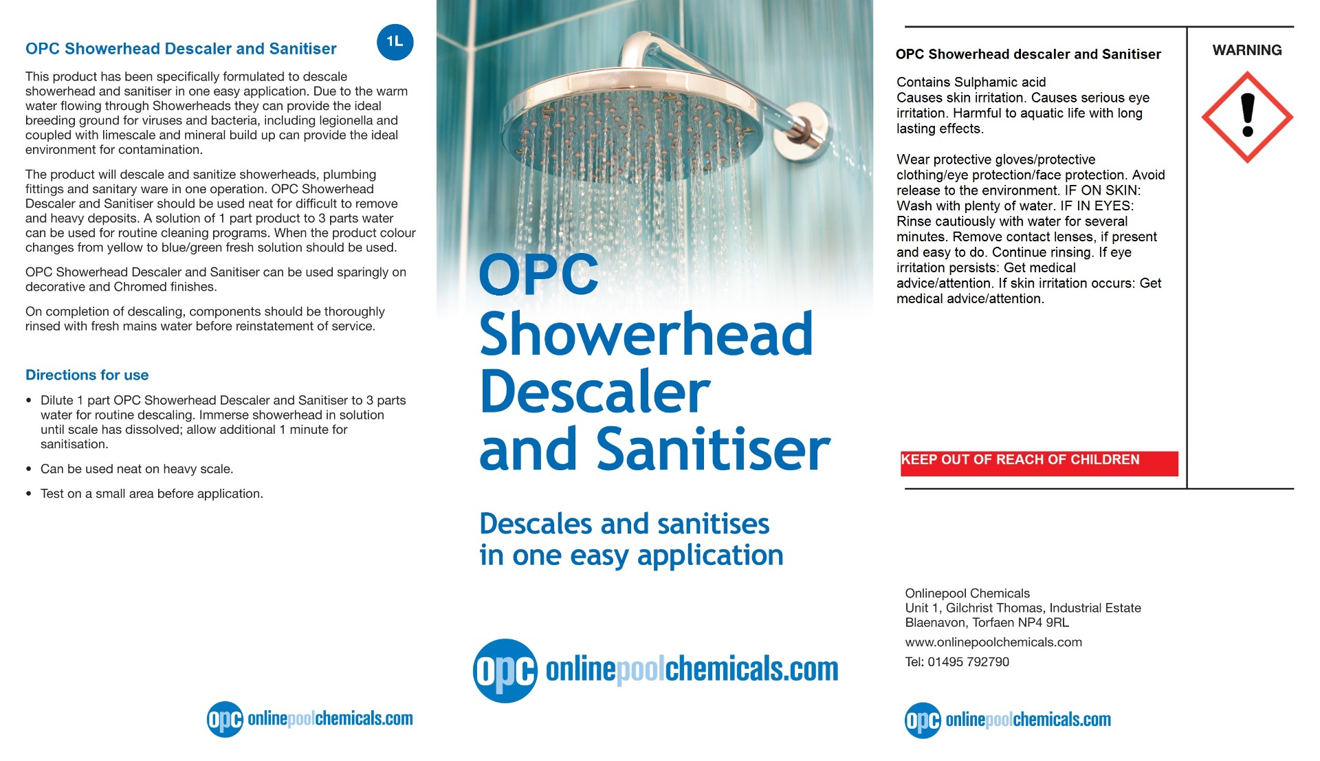 Showerhead Descaler and Sanitiser