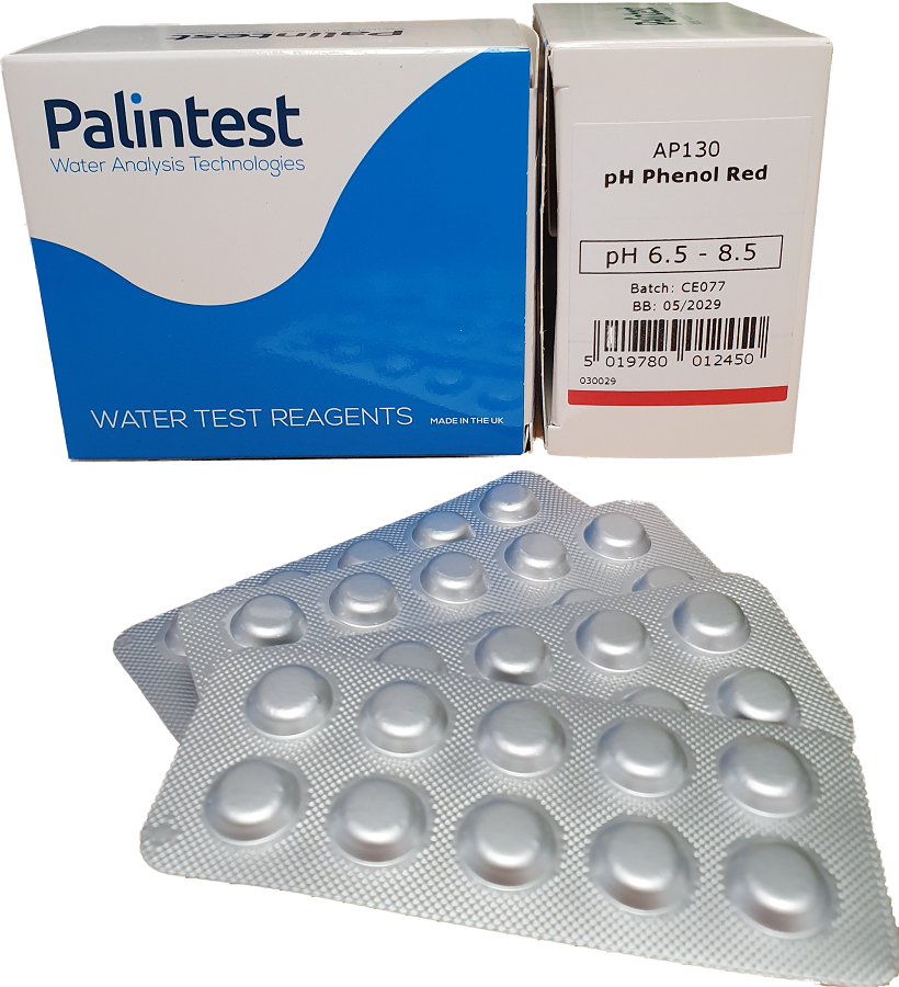 pH Comparator 250 Tablets Palintest Phenol Red 